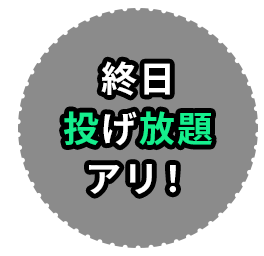 終日投げ放題アリ！